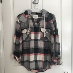 🍑Hooded Flannel With Detachable Hood